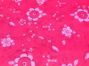 Mooie geschoren rib met stretch, in koraalrood met lila. Voor bv kinderkleding, overgooier, broek, rokje, jasje of buitenkant van een winterjas