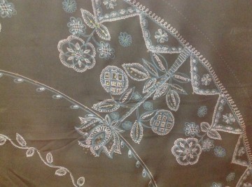 Mooie, soepele, zwarte stof met halve cirkel. Geschikt voor cirkelrok van hele of halve cirkel. € 5,95 per halve cirkel