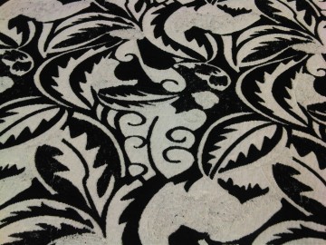 Soepele wintertricot, zwart/wit patroon