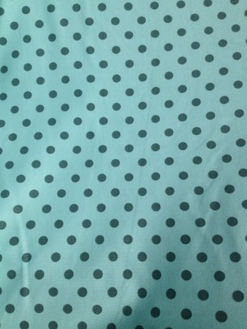 Polkadot Stenzo tricot van katoen in mint groen met stip in oudgroen. Geschikt voor jurkje, shirt, tuniek, legging, rok enz